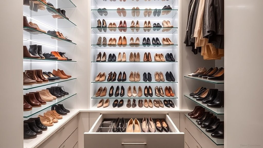 accessible and organized footwear