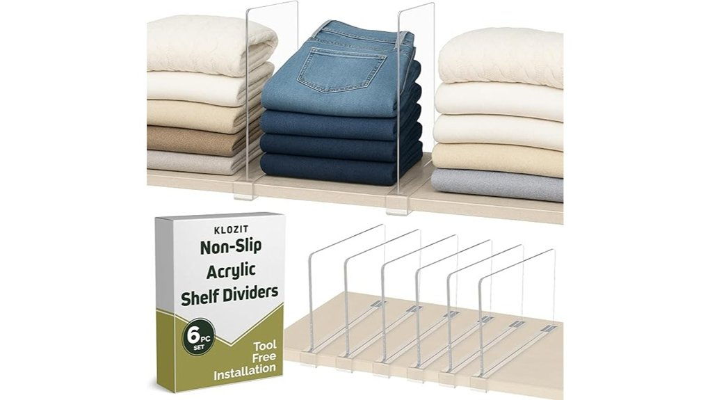 acrylic shelf organizers set