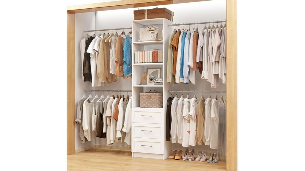 adjustable closet drawer system