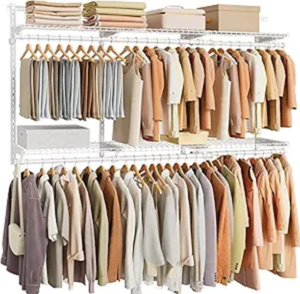 adjustable metal closet shelving