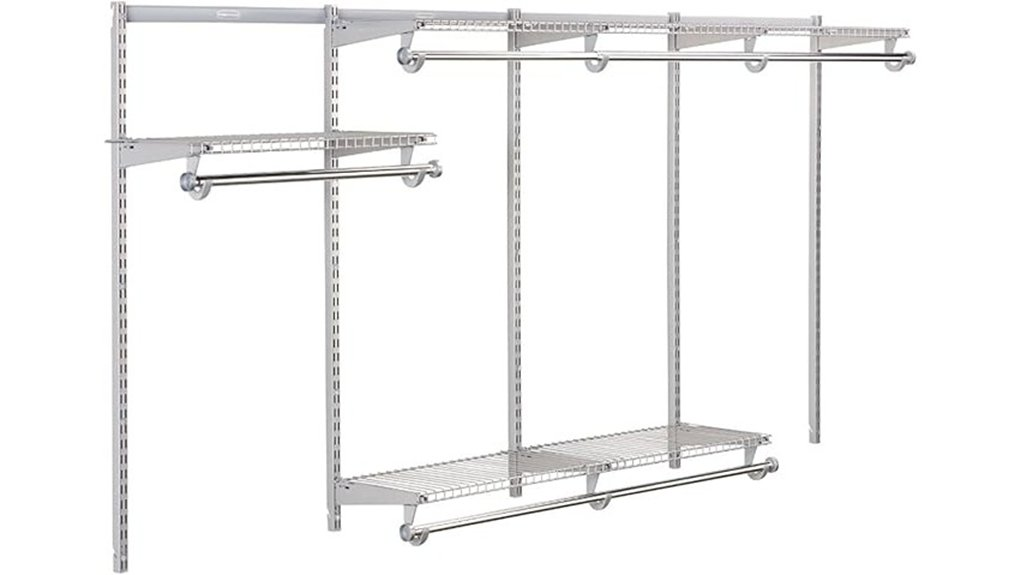adjustable rubbermaid closet system