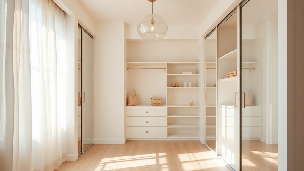 airy light reflective closet