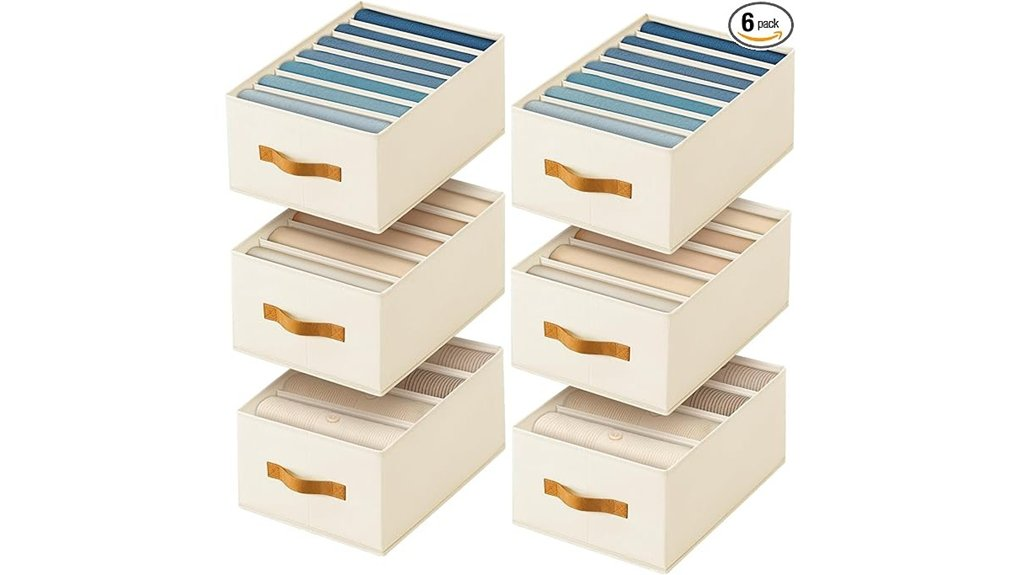 beige clothes organizer set