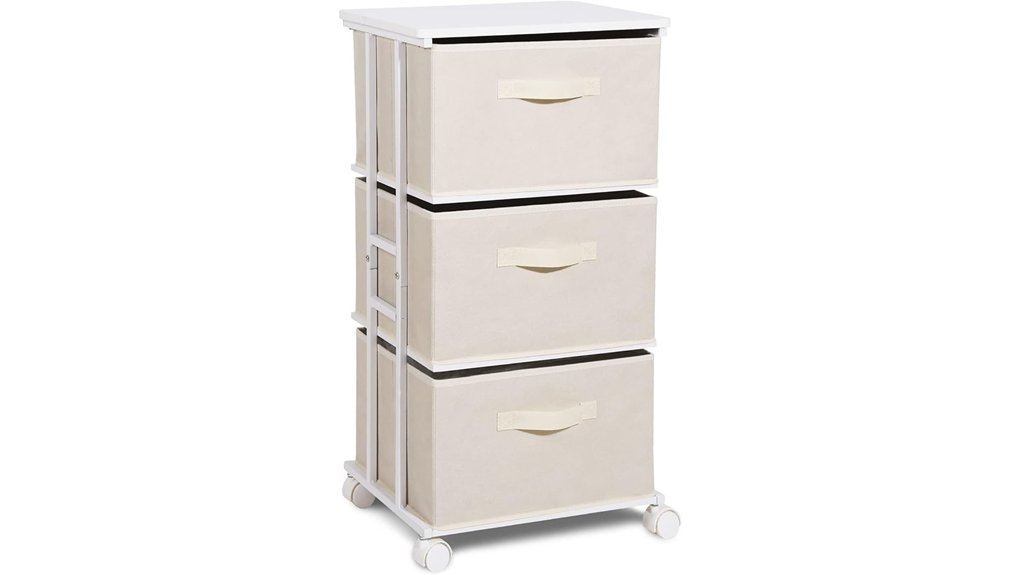 beige fabric storage organizer