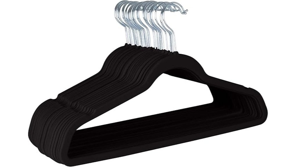 black velvet hanger set