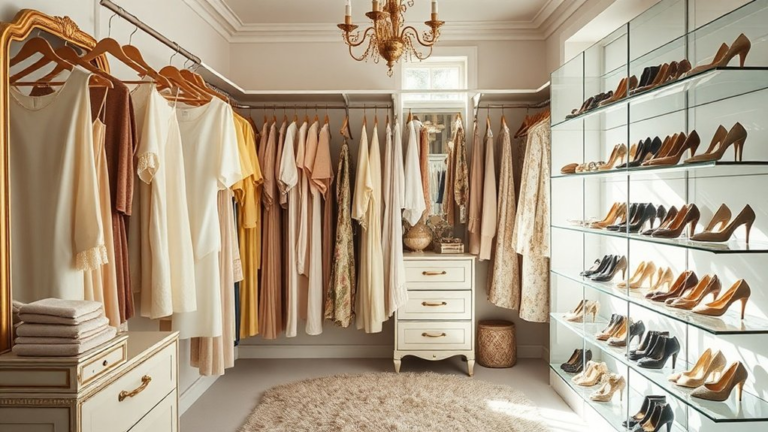boutique style closet organization