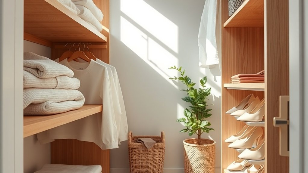 calm closet through decluttering