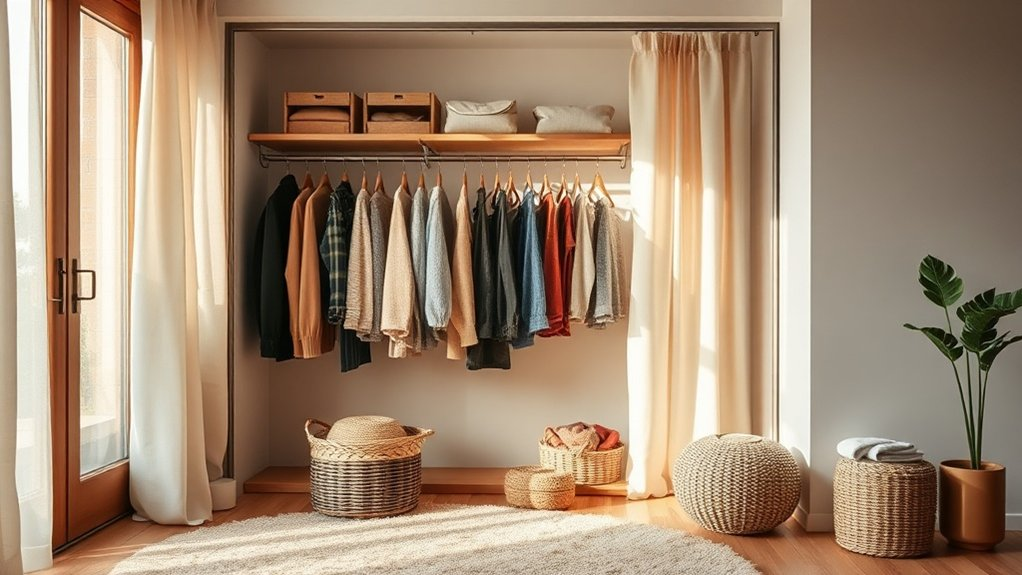 calm intentional closet organization