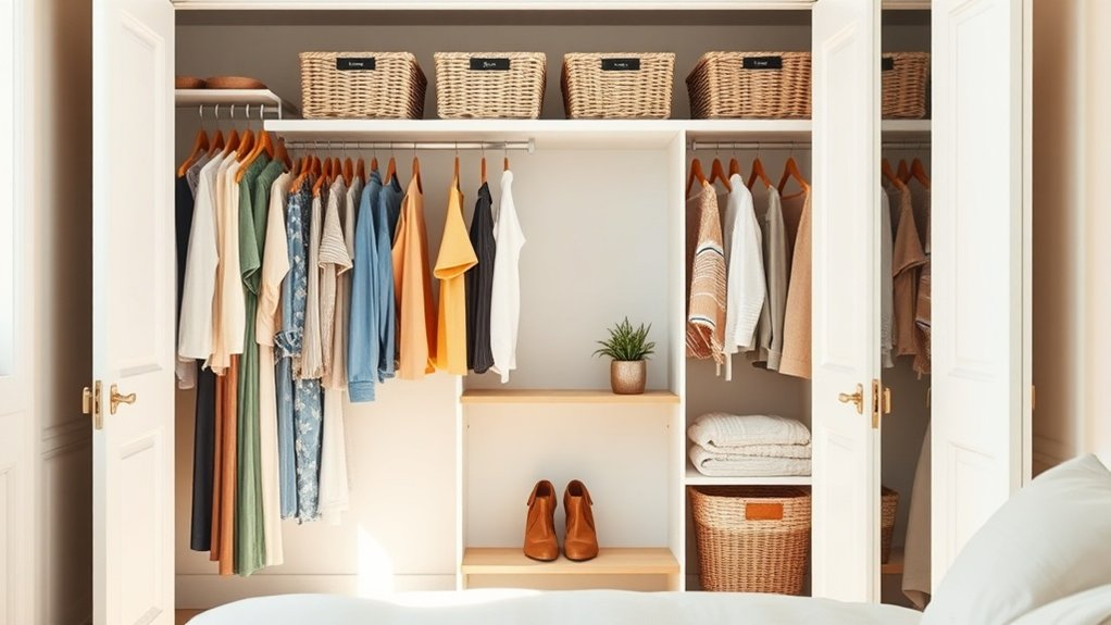 calm organized closet solutions