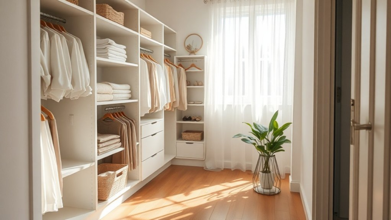 calm seasonal closet organization