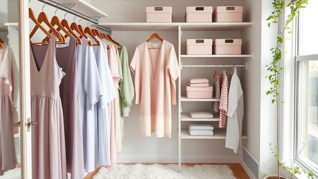 calming closet color palette