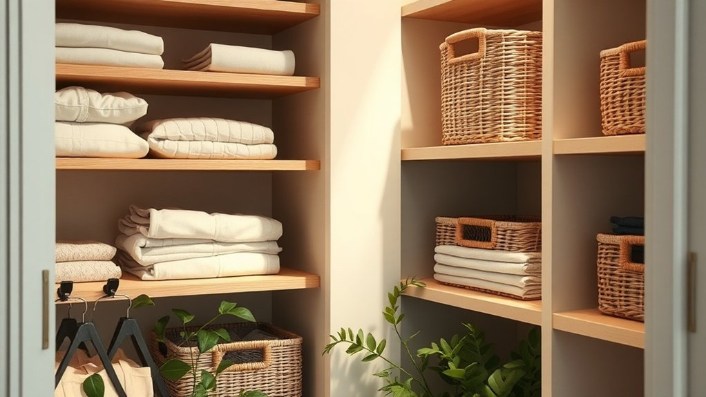 calming color closet organization