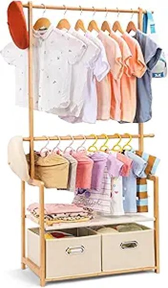 children s bamboo clothes organizer