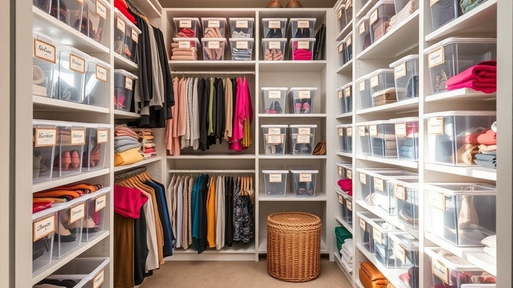 clear bins easy organization
