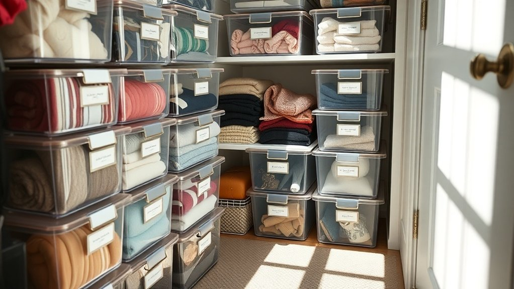 clear bins enhance organization