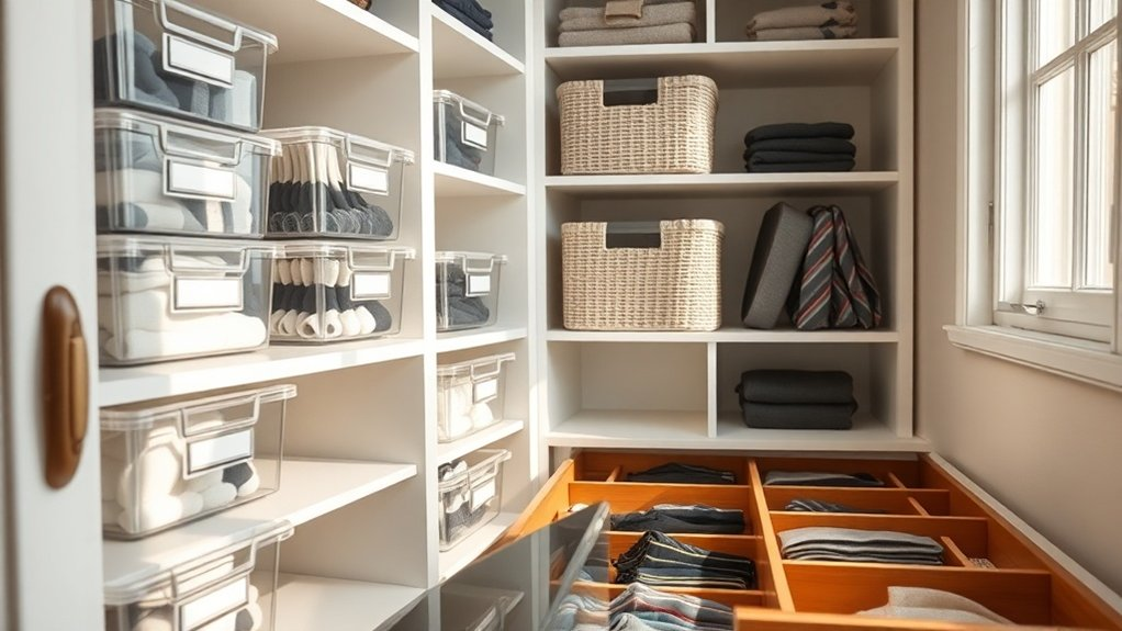 clear bins enhance organization