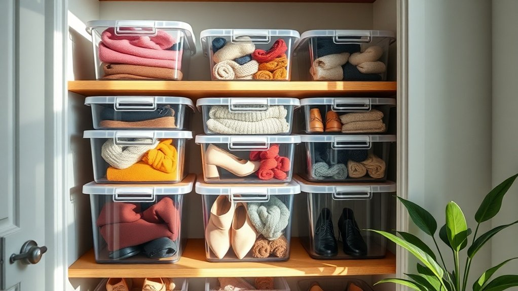 clear bins enhance organization