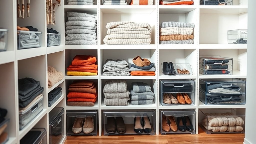 clear bins for organization