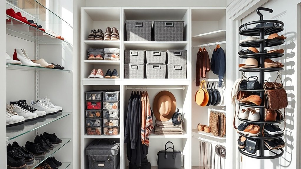 clear bins for organized storage