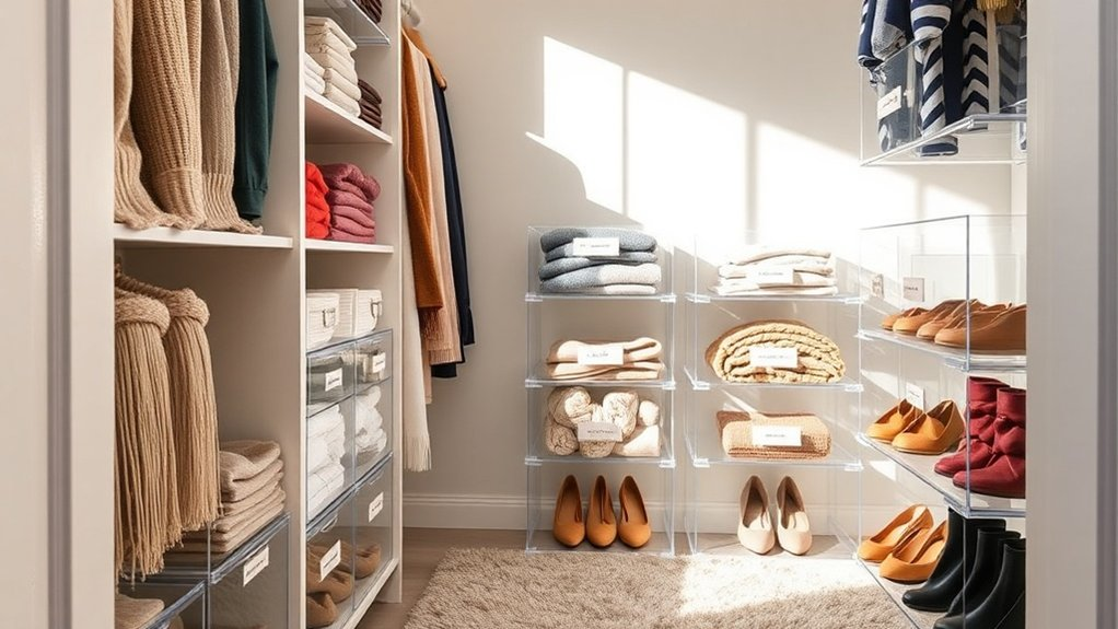 clear containers enhance organization