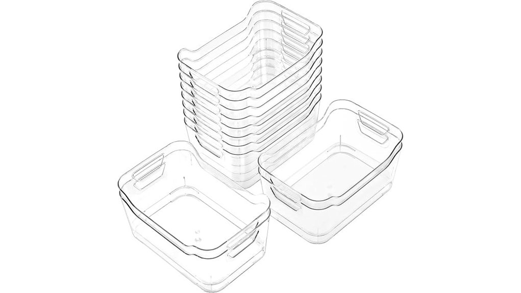 clear plastic storage bins