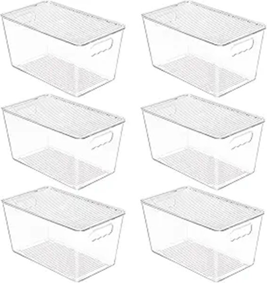 clear stackable storage bins