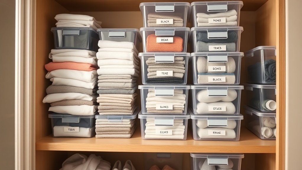 clear stackable storage bins