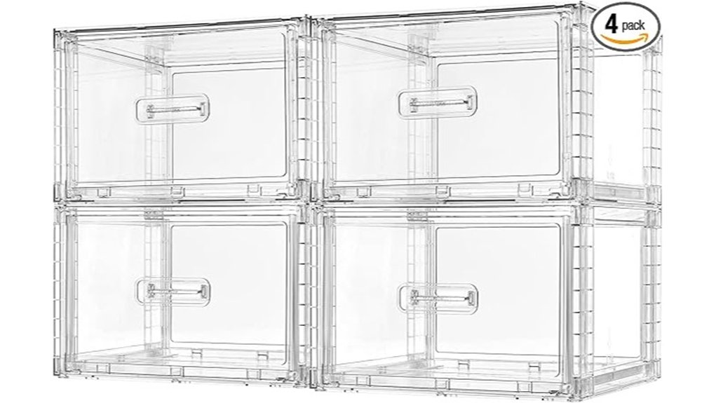 clear stackable storage drawers