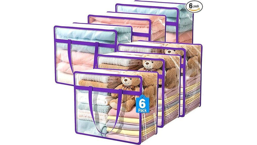 clear zippered storage bags