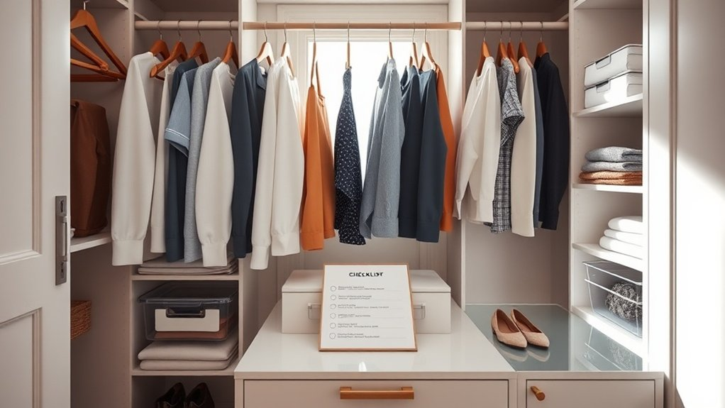 closet decluttering and organization