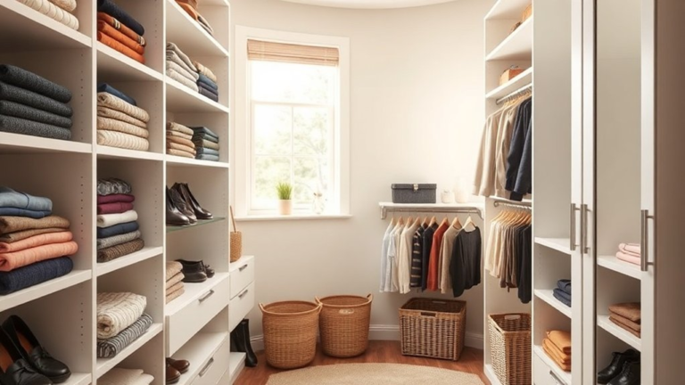closet organization through storage