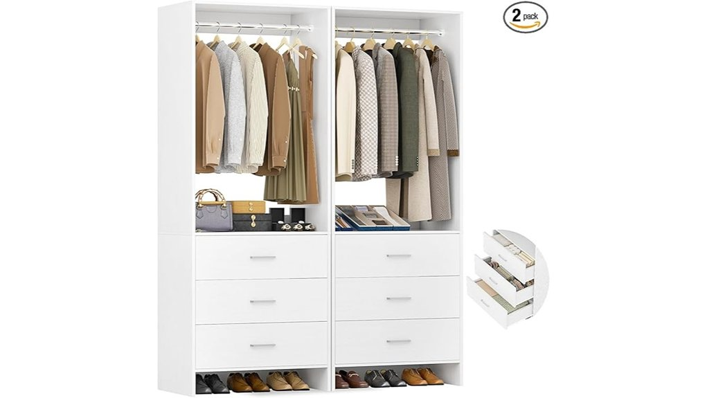 closet organizer system set