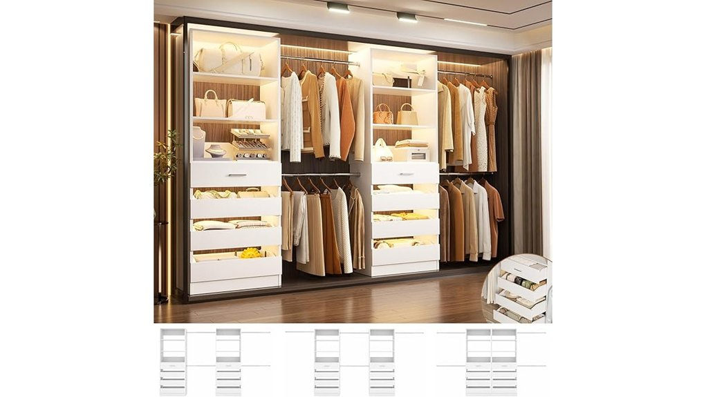 closet organizer with drawers