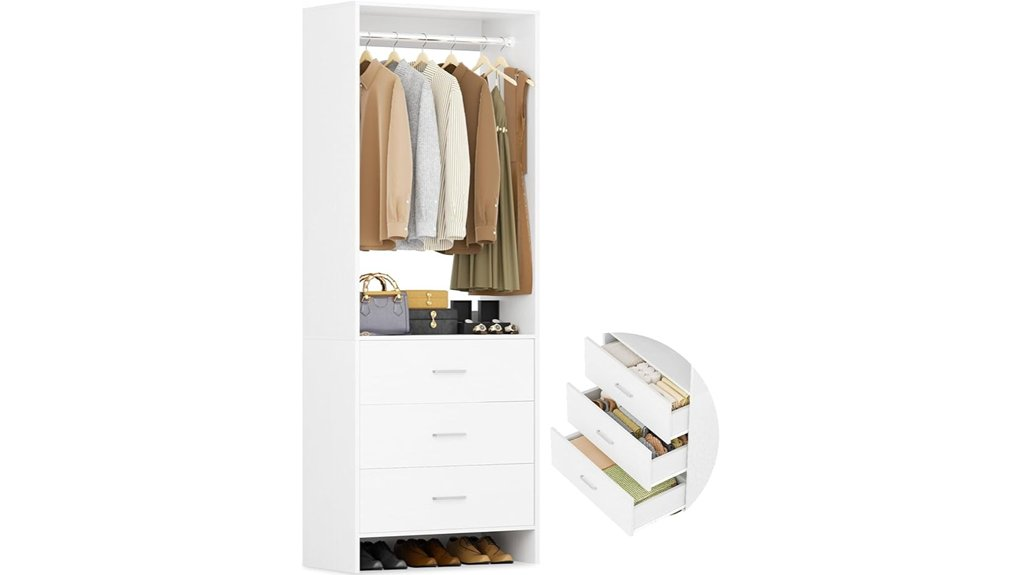 closet organizer with drawers