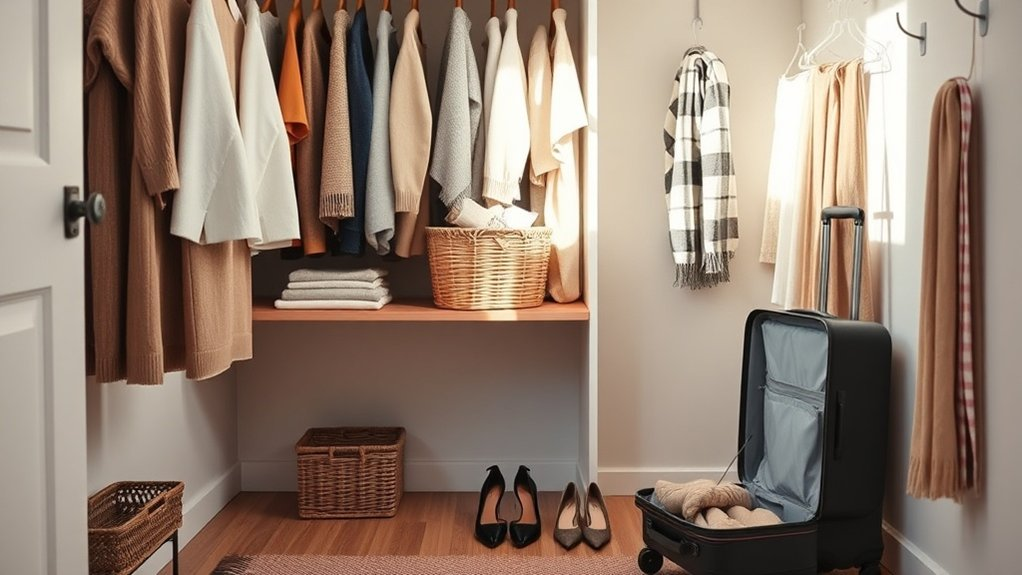 closet reset and organization