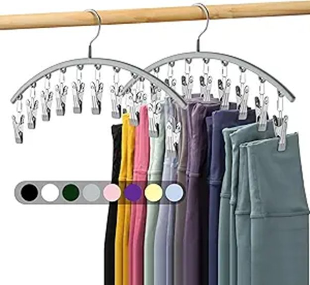 closet storage legging clips