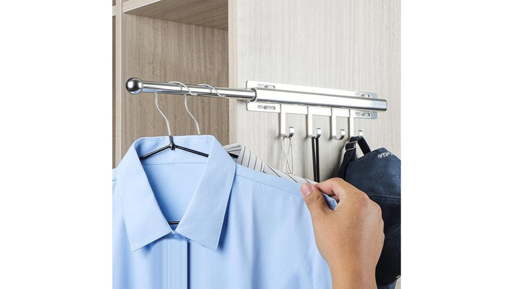 closet valet rod hooks