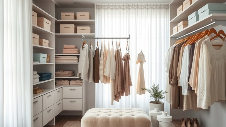 clutter free aesthetic closet design