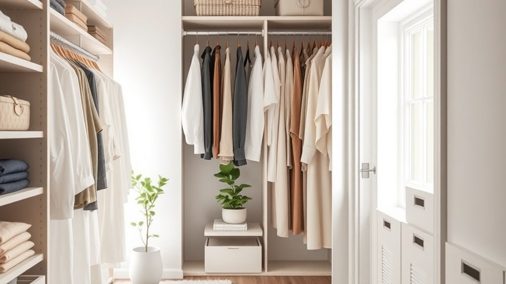 clutter free closet clear mind