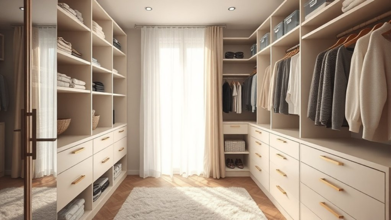 clutter free closet design