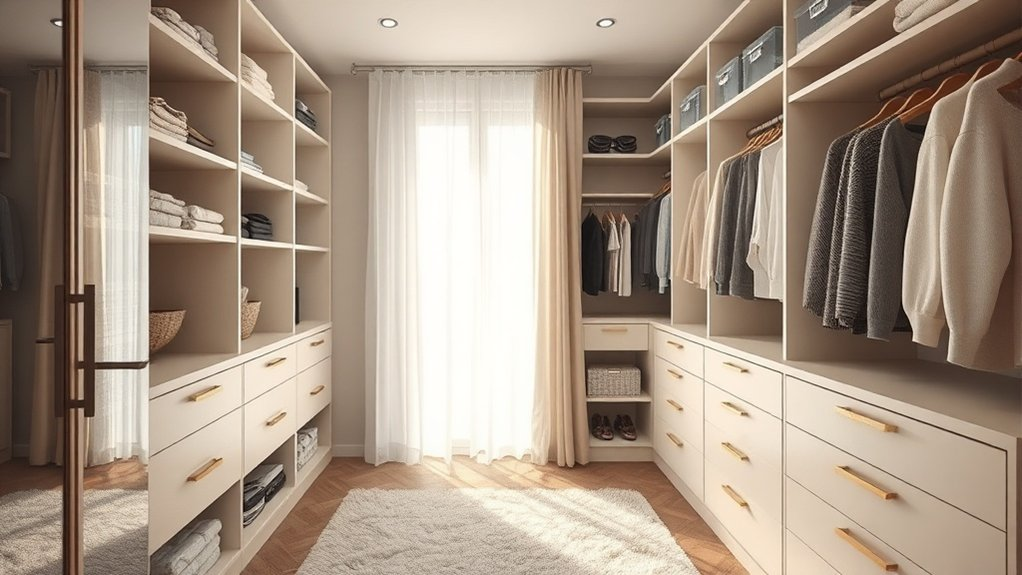 clutter free closet design