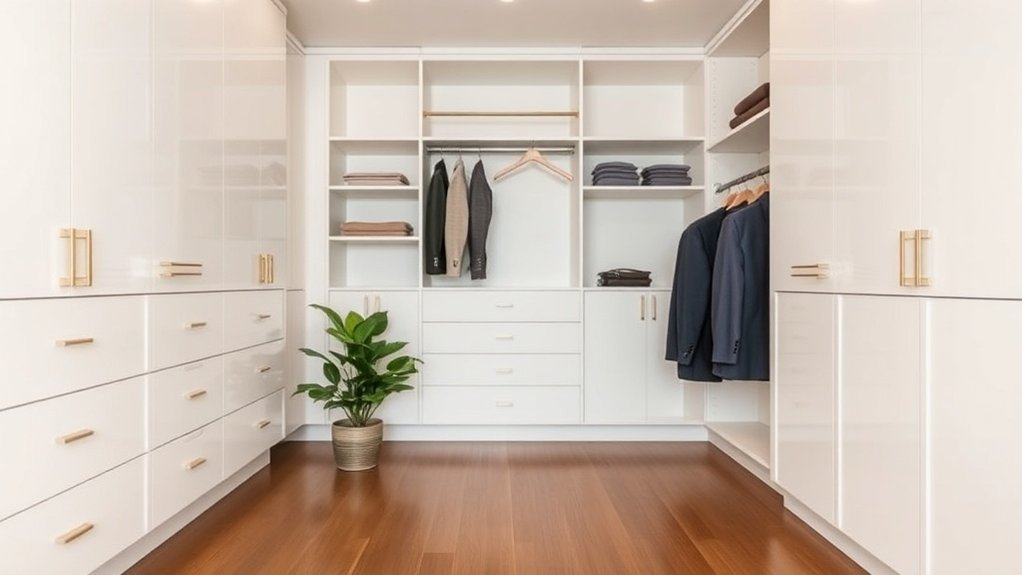 clutter free organized living space