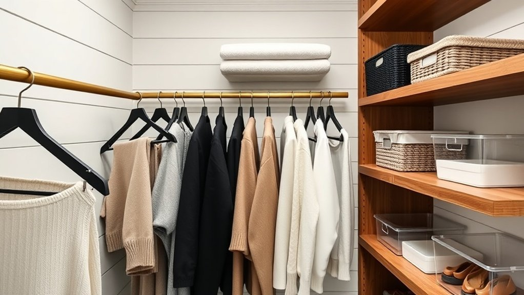 cohesive luxe closet organization