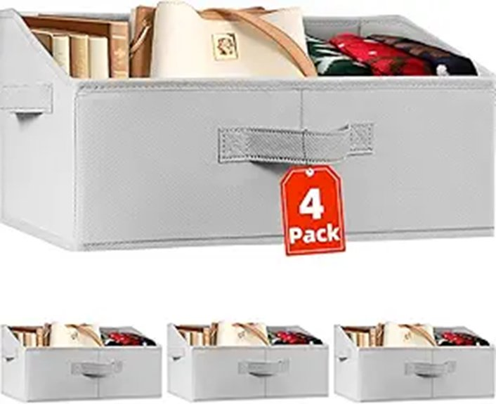 collapsible closet organizer bins