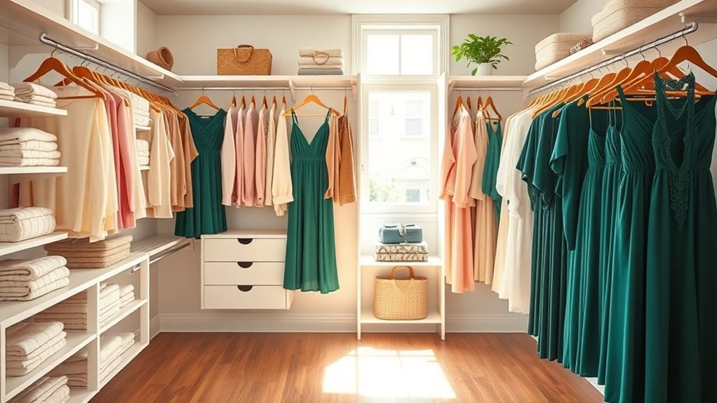 colorful organized closet harmony