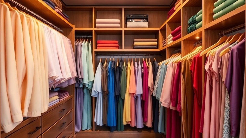 colorful wardrobe organization tips