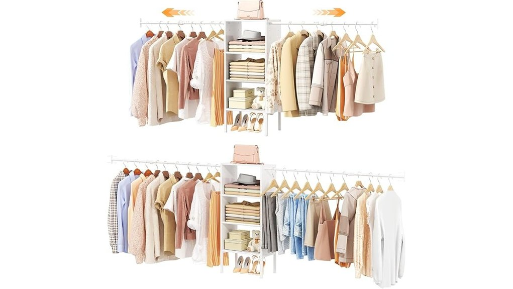 compact shelving and rods