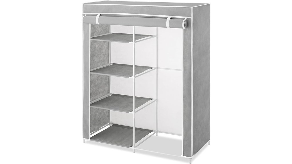 compact storage with shelves