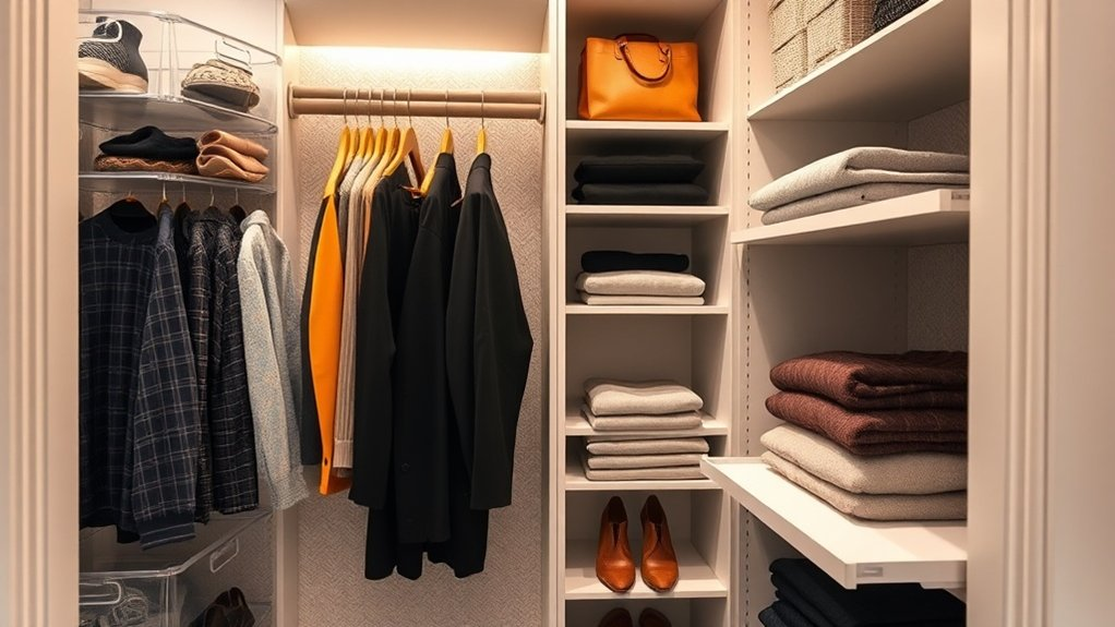 creative small closet organization