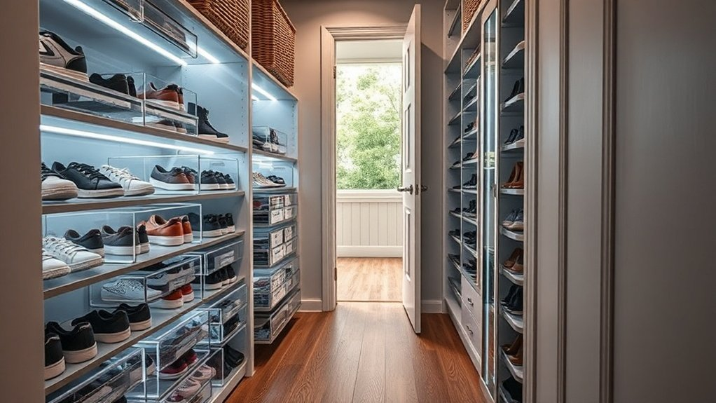 creative vertical shoe storage